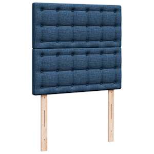 Box spring postel s matrací modrá 90x190 cm textil - obrázek 7