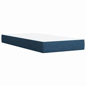 Box spring postel s matrací modrá 90x190 cm textil - obrázek 9