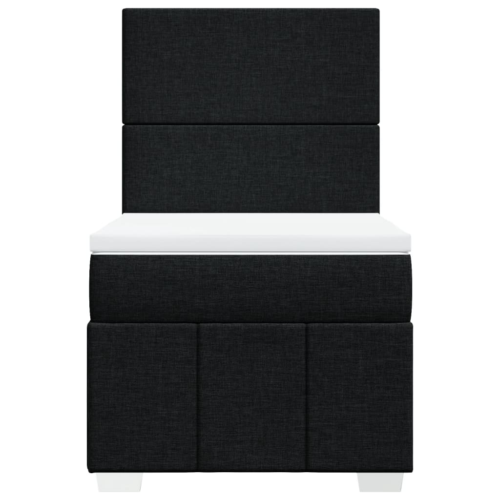 vidaXL Boxspring met matras stof zwart 90x200 cm, foto 4