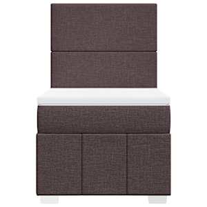 Box spring postel s matrací tmavě hnědá 90x200 cm textil - obrázek 4