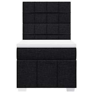 Box spring postel s matrací černá 90x200 cm textil - obrázek 4