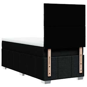 Box spring postel s matrací černá 90x200 cm textil - obrázek 6