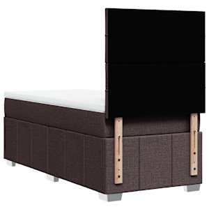 Box spring postel s matrací tmavě hnědá 90x200 cm textil - obrázek 6