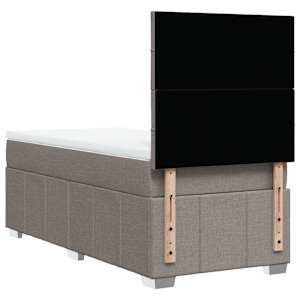 Box spring postel s matrací taupe 90x200 cm textil - obrázek 6