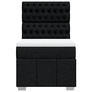 Box spring postel s matrací černá 90x200 cm textil - obrázek 4