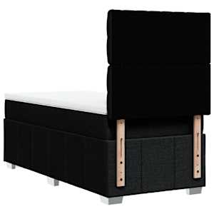 Box spring postel s matrací černá 90x200 cm textil - obrázek 6