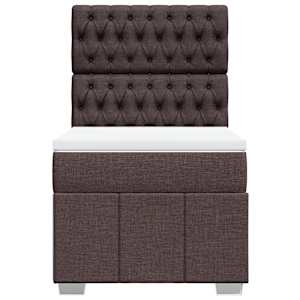 Box spring postel s matrací tmavě hnědá 90x200 cm textil - obrázek 4