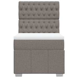 Box spring postel s matrací taupe 90x200 cm textil - obrázek 4