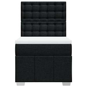 Box spring postel s matrací černá 90x200 cm textil - obrázek 4