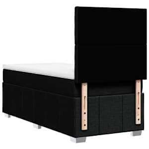 Box spring postel s matrací černá 90x200 cm textil - obrázek 6