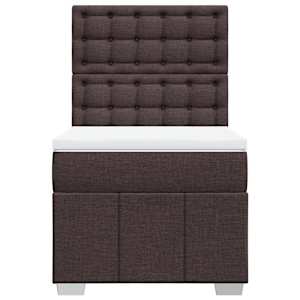 Box spring postel s matrací tmavě hnědá 90x200 cm textil - obrázek 4