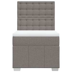 Box spring postel s matrací taupe 90x200 cm textil - obrázek 4