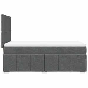 Box spring postel s matrací tmavě šedá 100 x 200 cm textil - obrázek 5