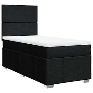 Box spring postel s matrací černá 100 x 200 cm textil - obrázek 2