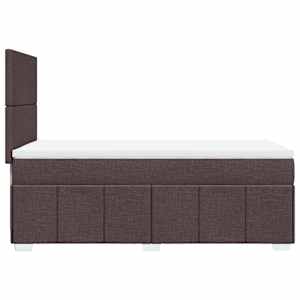 Box spring postel s matrací tmavě hnědá 100 x 200 cm textil - obrázek 5