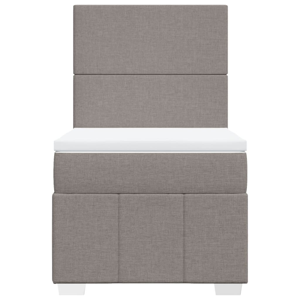 vidaXL Boxspring met matras stof taupe 100x200 cm, foto 4