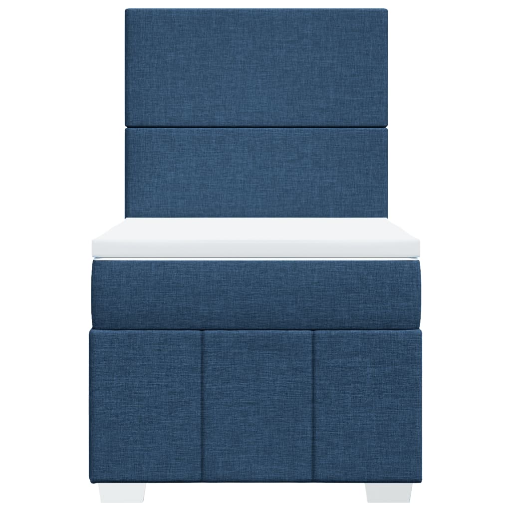 vidaXL Boxspring met matras stof blauw 100x200 cm, foto 4