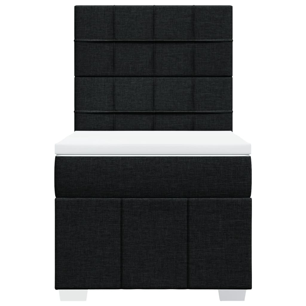vidaXL Boxspring met matras stof zwart 100x200 cm, foto 4
