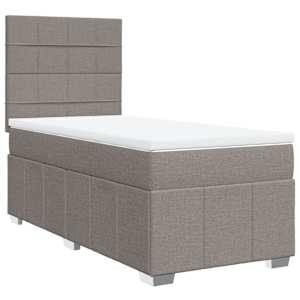 Box spring postel s matrací taupe 100 x 200 cm textil - obrázek 2
