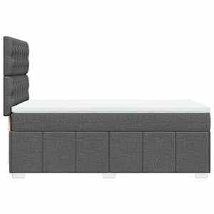 Box spring postel s matrací tmavě šedá 100 x 200 cm textil - obrázek 5