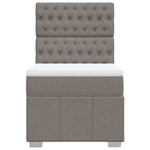 Box spring postel s matrací taupe 100 x 200 cm textil - obrázek 4