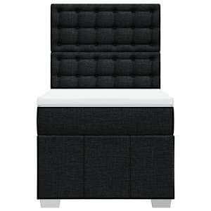 Box spring postel s matrací černá 100 x 200 cm textil - obrázek 4