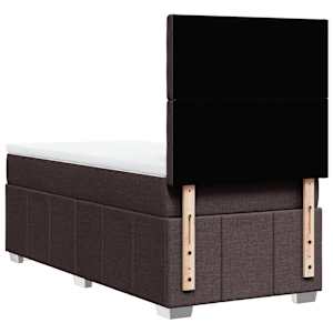 Box spring postel s matrací tmavě hnědá 100 x 200 cm textil - obrázek 6