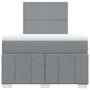 Box spring postel s matrací světle šedá 120x190 cm textil - obrázek 4
