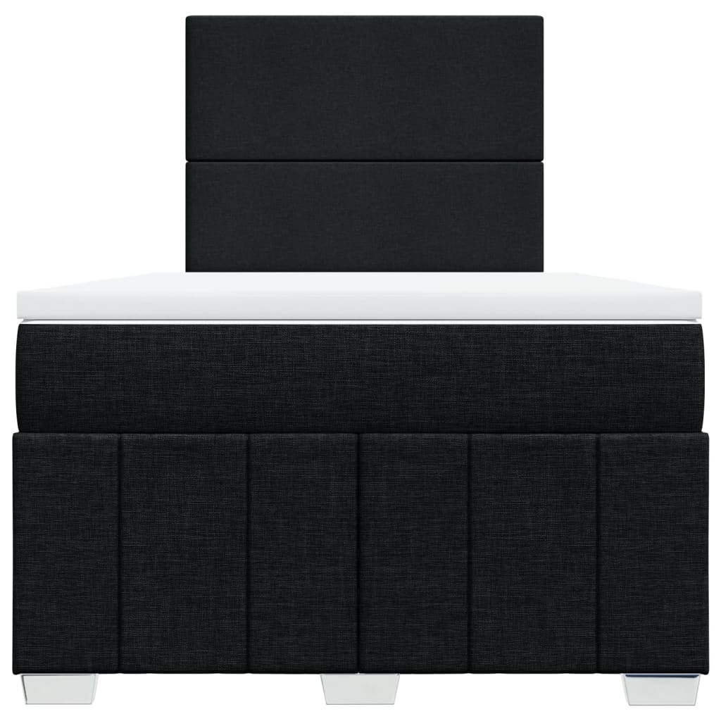 vidaXL Boxspring met matras stof zwart 120x190 cm, foto 4