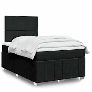 Box spring postel s matrací černá 120x190 cm textil - obrázek 1