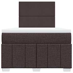 Box spring postel s matrací tmavě hnědá 120x190 cm textil - obrázek 4