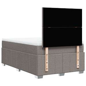 Box spring postel s matrací taupe 120x190 cm textil - obrázek 6
