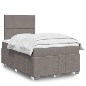 Box spring postel s matrací taupe 120x190 cm textil - obrázek 1