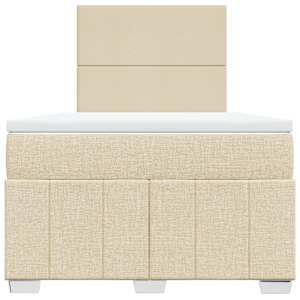 Box spring postel s matrací krémová 120x190 cm textil - obrázek 4