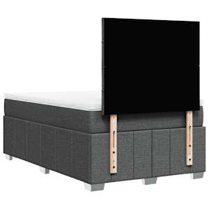 Box spring postel s matrací tmavě šedá 120x190 cm textil - obrázek 6