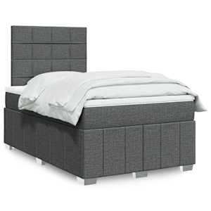 Box spring postel s matrací tmavě šedá 120x190 cm textil