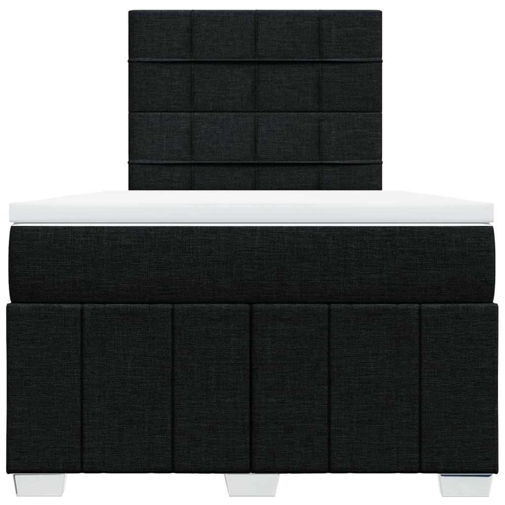 vidaXL Boxspring met matras stof zwart 120x190 cm, foto 4