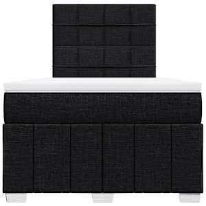 Box spring postel s matrací černá 120x190 cm textil - obrázek 4