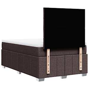 Box spring postel s matrací tmavě hnědá 120x190 cm textil - obrázek 6
