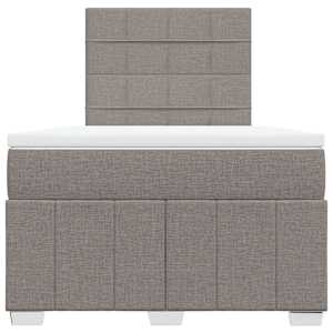 Box spring postel s matrací taupe 120x190 cm textil - obrázek 4