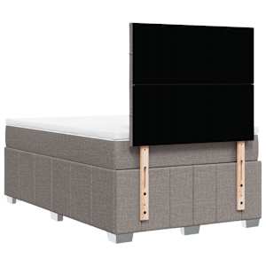 Box spring postel s matrací taupe 120x190 cm textil - obrázek 6