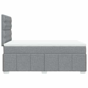 Box spring postel s matrací světle šedá 120x190 cm textil - obrázek 5