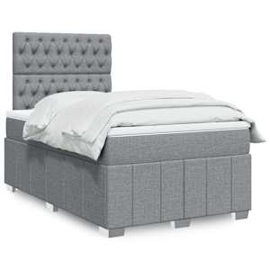 Box spring postel s matrací světle šedá 120x190 cm textil - obrázek 1