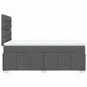 Box spring postel s matrací tmavě šedá 120x190 cm textil - obrázek 5
