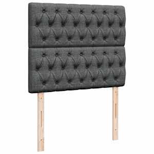 Box spring postel s matrací tmavě šedá 120x190 cm textil - obrázek 7