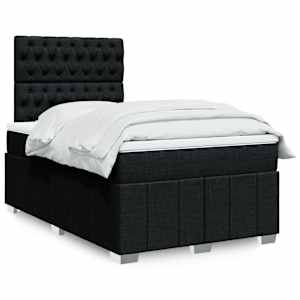 Box spring postel s matrací černá 120x190 cm textil - obrázek 1