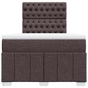 Box spring postel s matrací tmavě hnědá 120x190 cm textil - obrázek 4