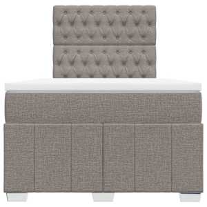 Box spring postel s matrací taupe 120x190 cm textil - obrázek 4