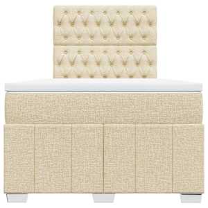 Box spring postel s matrací krémová 120x190 cm textil - obrázek 4