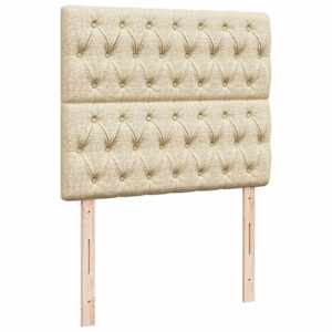 Box spring postel s matrací krémová 120x190 cm textil - obrázek 7